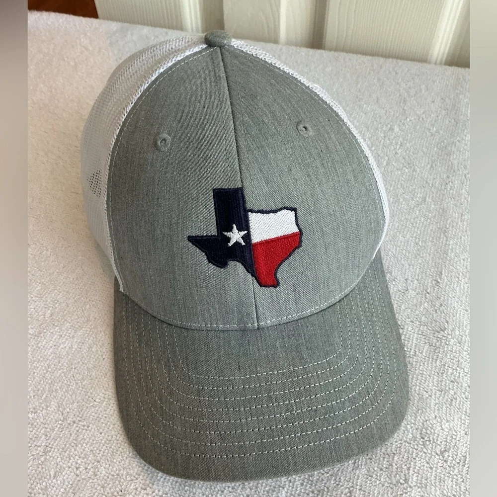 Texas State Embroidered Gray Cap